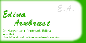 edina armbrust business card